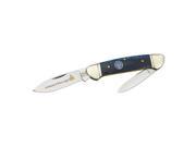 Rough Rider Knives 1224 Masonic Canoe Pocket Knife with Masonic Blue Smooth Bone Handles RR1224 ROUGH RIDER
