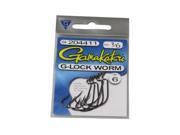 Gamakatsu 204415 Worm G Lock Fishing Hook NS Black Size 5 0 Pack of 5