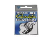 Gamakatsu 208408 Octopus Circle Hook Black Size 4 Pack of 10