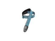 Levy s Leathers M8AS BLU Asian Print Jacquard Guitar Strap Blue M8AS BLU LEVY S LEATHERS