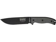 ESEE Knives 6P Model 6 Fixed Blade Knife with Black Linen Micarta Handles RC6P