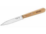 Opinel Knives 01433 Part Serrated Paring Fixed Blade Knife with Beechwood Handles OP01433 OPINEL