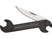 Marbles Outdoors Knives 284 Large Wrench Linerlock Knife with Black Finish Aluminum Handles MR284 MARBLES