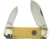 Frost Cutlery Knives CCK563Y Canyon Creek Sunfish Pocket Knife with Yellow Synthetic Handles FCCK563Y