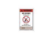 Poolmaster 40352 NSPF No Diving Sign for Residential or Commercial Pools 40352