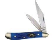 Frost Cutlery Knives BKH107DBL Blackhills Little Peanut Pocket Knife with Dark Blue Picked Bone H FBKH107DBL