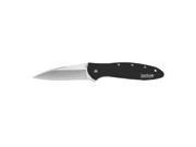 Kershaw Knives 1660SWBLKX Leek Black With Stone Wash Clam KS1660SWBLKX