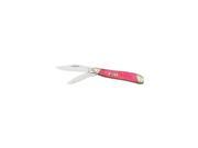 Rough Rider Knives 1090 HOT Pink Series Peanut Pocket Knife with Hot Pink Smooth Bone Handles RR1090