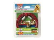 MediumWeight Tie out Cable 15 Feet Red FP85615 FOUR PAWS PRODUCTS LTD