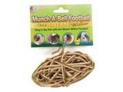 Ware Natural Willow Munch A Bell Football Small Pet Chew Treat WARE03160 WARE MANUFACTURING INC