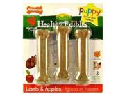 Nylabone Healthy Edible Puppy Lamb and Apple Regular Pet Chew Toy 3 Count N502VP NYLABONE TFH