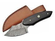 SZCO Supplies DM 1093BO Damascus Skinning Knife with Bone Handle DM1093HN