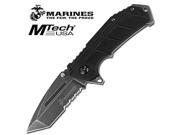 M tech Official Licensed Marines Spring Assisted Folder 4.75 Closed. M A1034BS USMA1034BS Mtech USA