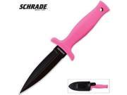 Schrade SCHF19P Small Boot Double Edge Fixed Blade Knife Pink SCHF19P