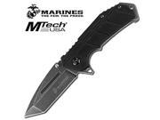 M tech Official Licensed Marines Spring Assisted Folder 4.75 Closed. M A1034BP USMA1034BP Mtech USA