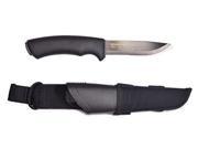 Morakniv Bushcraft Black Serrated Knife with 0.125 4.3 Inch Serrated Sandvik Stainless Steel Blade FT15284