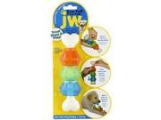JW Pet Company 46137 EverTuff Treat Pod Nylon Toys for Pets Small White Bone with Colored Pods of 46137