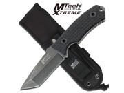 MTECH USA XTREME MX 8106 8 Inch Fixed Stone Black Blade Knife with G10 Handle MTX8106