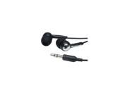 MOBILESPEC In Ear Earbud Headphone w Chrome Accent for iPods MP3 Players 3.5mm Black MS 80