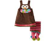 Mud Pie Baby Girls Newborn Owl Jumper with Tights 111A044 12 CO