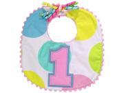 Mud Pie Baby Girls Newborn First Birthday Girl Bib 176410