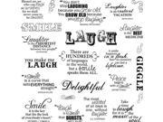 Fiskars 8 Inch by 8 Inch Quote Clear Stamps Laugh with Me 01 005543 FISKARS