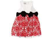 Mud Pie Baby Girls Newborn Red Damask Dress 114A012 18