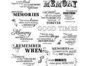 Fiskars 8 Inch by 8 Inch Quote Clear Stamps Good Times 01 005542 FISKARS