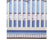 BreathableBaby Cotton Crib Skirt Blue Grey 15112 DISC
