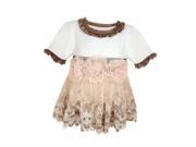 Stephan Baby Angels in Lace English Rose All in One Lace Trimmed Diaper Cover with Organza Rosettes 631023