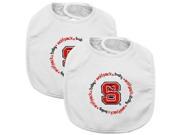 Baby Fanatic Team Color Bibs North Carolina State University 2 Count NCS62002