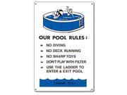 Poolmaster 41370 Above Ground Pool Regulations Sign for Residential Pools 41370
