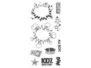 Fiskars 103720 1001 Clear Stamps 4 by 8 Inch Kapow 103720 1001