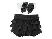 Stephan Baby Little Black Dress Collection Ruffled Diaper Cover and Headband 6 12 Months 680195