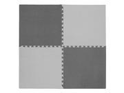 Tadpoles 4 Piece Squares Playmat Set Light Gray Dark Gray 24 CPMSEV826