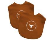 Baby Fanatic Team Color Bibs University of Texas 2 Count UTX62002