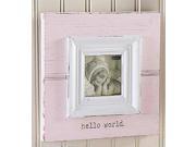 Hello World Pink Baby Frame by Mud Pie 2002049