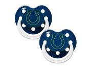 Indianapolis Colts Glow in Dark 2 Pack Baby Pacifier Set NFL Infant Pacifiers INC112NG Baby Fanatic