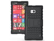JKase DIABLO Series Tough Rugged Dual Layer Protection Case Cover with Build in Stand for Nokia Lumia Icon Retail Packaging Black