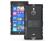 JKase DIABLO Tough Rugged Dual Layer Protection Case Cover with Build in Stand for Nokia Lumia 1520 Black