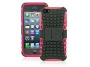 JKase DIABLO Series Tough Rugged Dual Layer Protection Case Cover with Build in Stand for Apple iPhone 5 Retail Packaging Pink