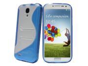 JKase Premium Quality Samsung Galaxy S4 SIV I9500 DUOBLO TPU Hard Stand Case Cover Retail Packaging Blue