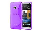 JKase Premium Quality Ultra Slim Streamline Series TPU Protective Case Cover Retail Packaging HTC One M7 Purple