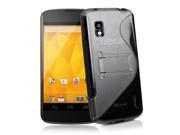 JKase Premium Quality LG Google Nexus 4 E960 DUOBLO TPU Hard Stand Case Cover Retail Packaging Black