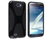 JKase Ultra Slim Stylish Design TPU Soft Case Protective Cover for Samsung Galaxy Note II 2 GT N7100 Retail Packaging Black