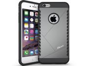 JKase CANVAS Slim Protective Dual Layer Armor Case Cover for Apple iPhone 6 Plus Gray