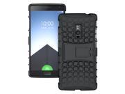 JKase DIABLO Series Tough Rugged Dual Layer Protection Case Cover with Build in Stand for OnePlus Two Black