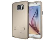 JKase [CANVAS X] Protective Tough 3 Layers Armor Rugged Case Cover with Build In Stand for Samsung Galaxy Note 5 Champagne