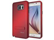 JKase [CANVAS X] Protective Tough 3 Layers Armor Rugged Case Cover with Build In Stand for Samsung Galaxy Note 5 Red