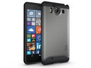 TUDIA Slim Fit MERGE Dual Layer Protective Case for Microsoft Lumia 950 Metallic Slate